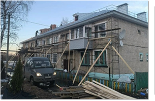 В доме 5 переулка Юбилейный в Мантурово завершился капитальный ремонт скатной крыши